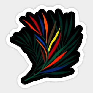 Fall color palm leaf design Sticker